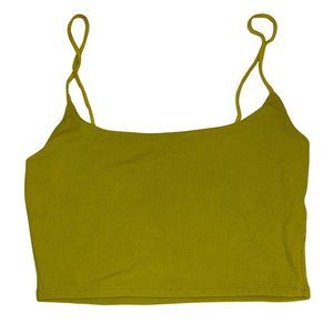Zara green cropped spaghetti strap